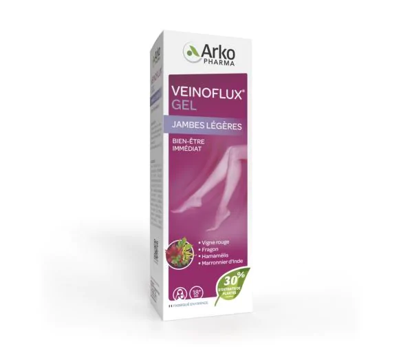 Gel Veinoflux circulation jambes légères Arkopharma - tube de 150ml