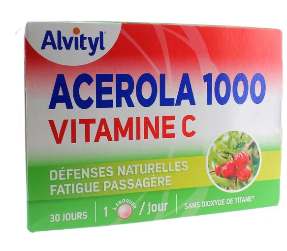 Alvityl Acérola 1000 vitamine C Urgo - boite de 30 comprimés