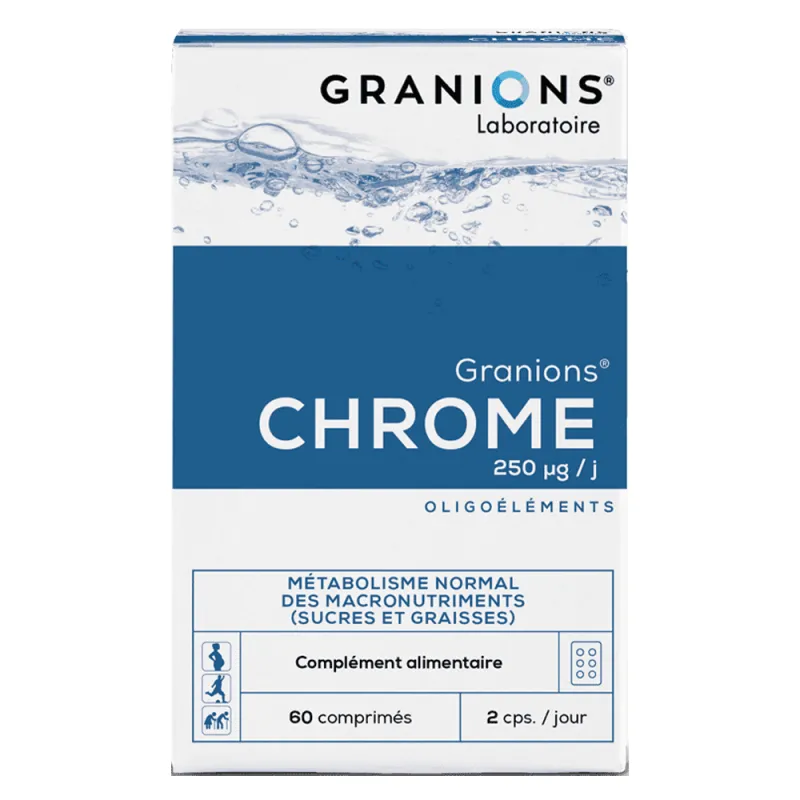 Labokapharma - Granions Chrome 250 µg  lot de 2 x 60 comprimés