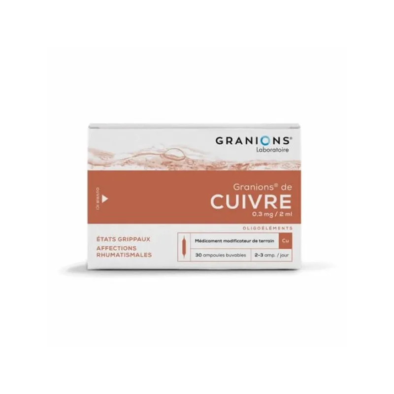Granions de cuivre 30 ampoules 60ml