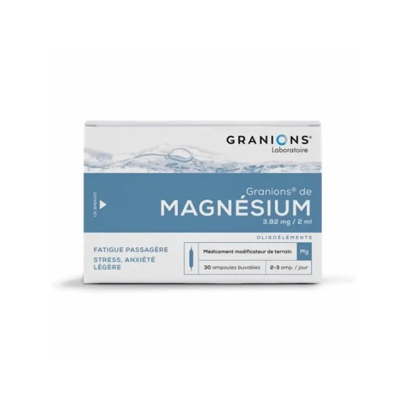 Granions de magnésium 30 ampoules 60ml