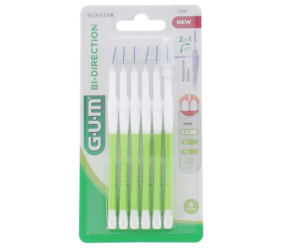 Brossette interdentaire Bi-direction 0.7 mm Gum - 6 brossettes
