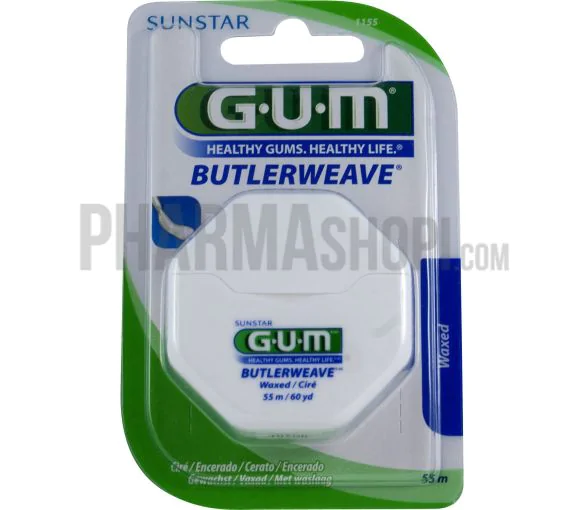 Fil dentaire plat Butlerweave ciré Gum - 55 mètres