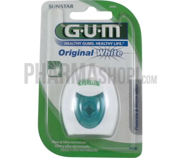 Fil dentaire blanchissant original white Gum - 30 mètres