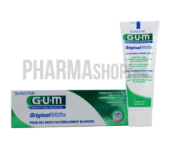 Gum original white dentifrice - tube de 75 ml