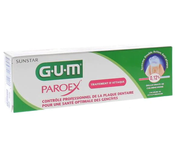 Paroex dentifrice traitement d'attaque plaque dentaire Gum - tube de 75 ml