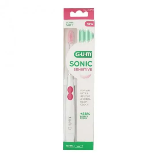 GUM Sonic Sensitive brosse à dents électrique à pile - MyHappyPara