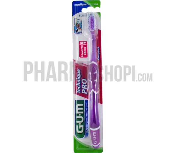 Brosse à dents technique Pro compact medium Gum - 1 brosse à dents