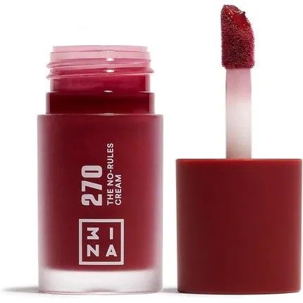 3INA MAKEUP The No-Rules Cream 270 Wine Red Liquid Blush Matte with Sweet Almond Oil Vegan Cruelty Free