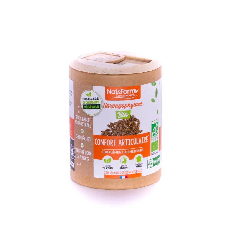 NAT&FORM | Harpagophytum Bio Confort Articulaire, naturel, made in France | Parapharmacie Alpen Para