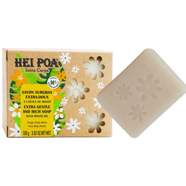 HEI POA SAVON SURGRAS EXTRA DOUX HUILE DE MONOI 100G