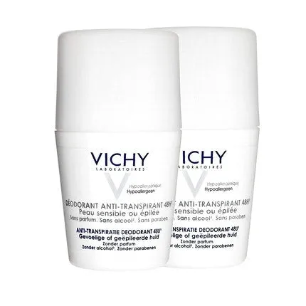 Vichy Deodorant Roll-On 48h Antiperspirant 2 x 50ml Unisexe