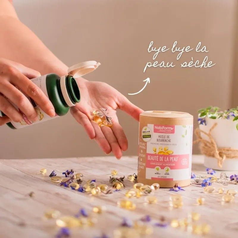 Achat Complément alimentaire Huile de Bourrache Onagre Stress Nat&Form