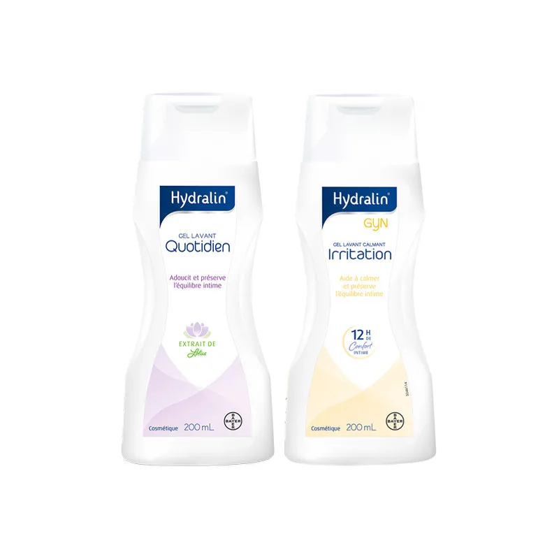 Labokapharma - Hydralin Quotidien 200ml + Gyn Gel lavant calmant irritation 200ml