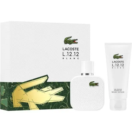 Lacoste L.12.12 Blanc Gift Set and Shower Gel Eau de Toilette 50ml Unisexe