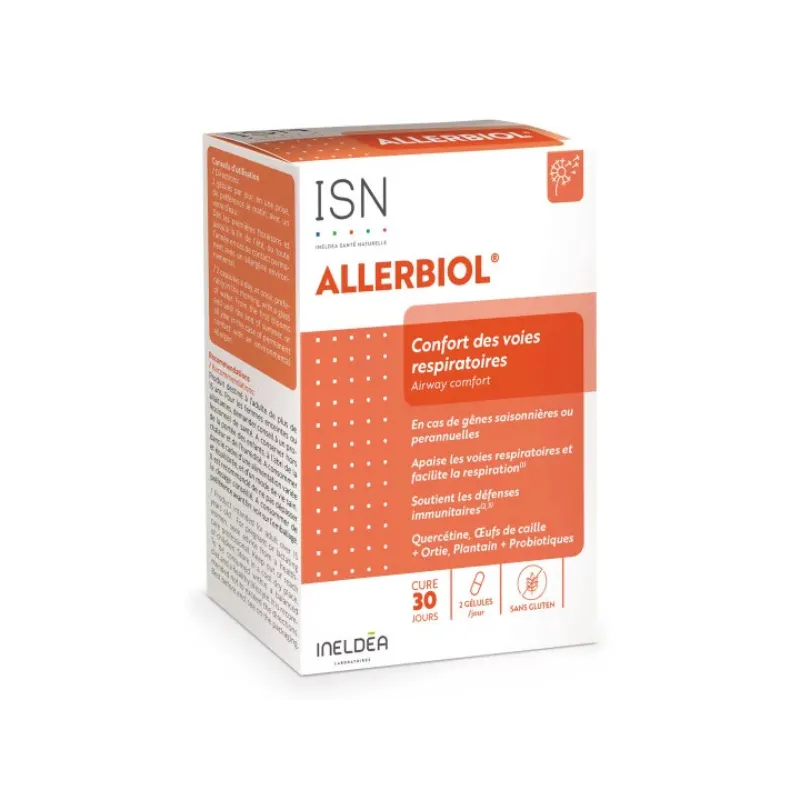 Ineldea Allerbiol confort des voies respiratoires 60 gélules...