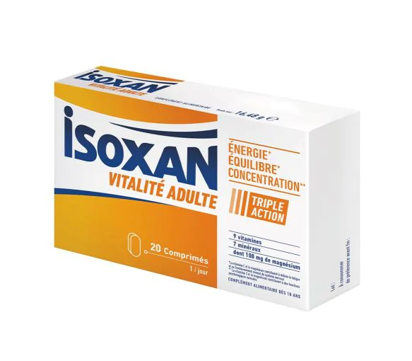 Isoxan vitalité adulte - boîte de 20 comprimés