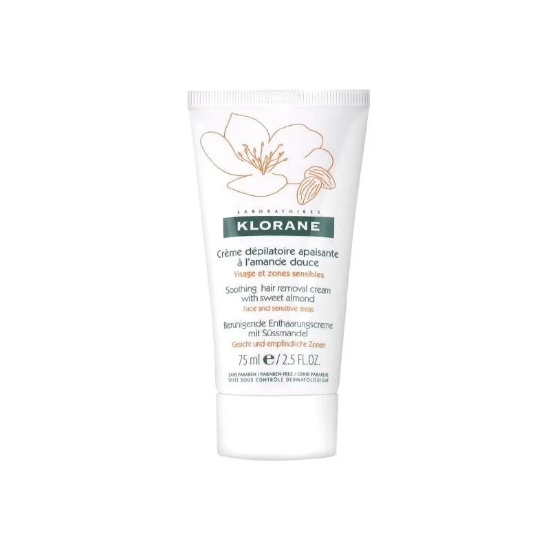 Klorane crème dépilatoire apaisante à l'amande douce 75ml