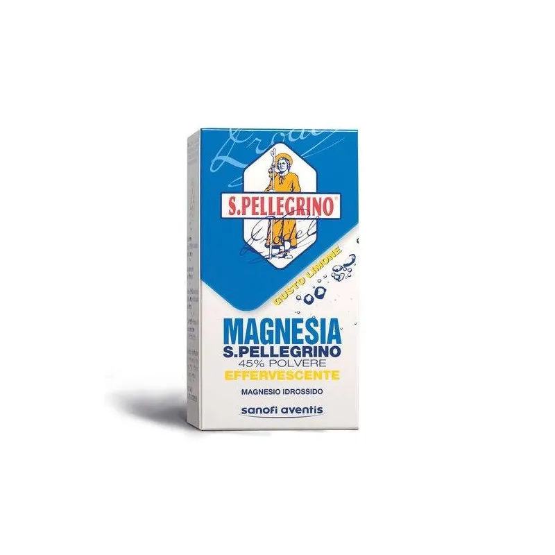 Magnésie San Pellegrino Poudre Effervescente 45% Hydroxyde de Magnésium 100g Citron
