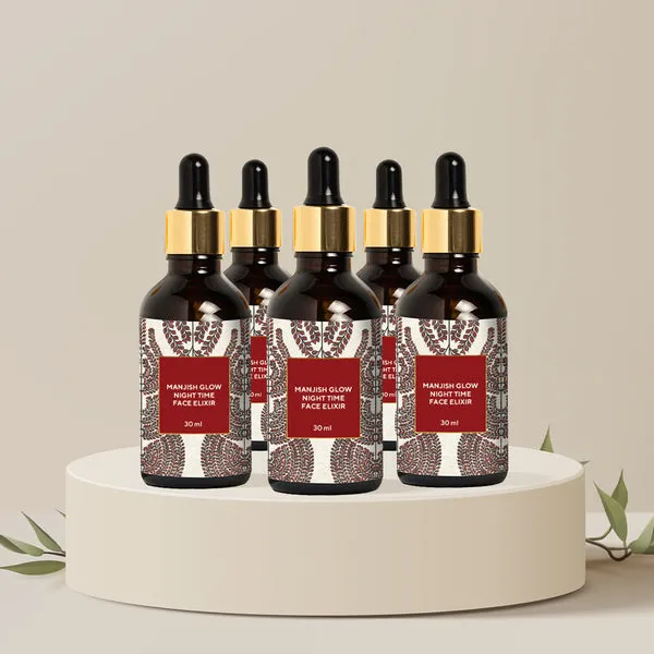 Manjish Élixir de Visage Lumineux Nocturne - Lot de 5