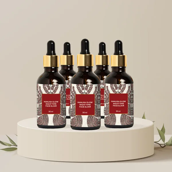 Manjish Élixir de Visage Lumineux Nocturne - Lot de 5 !