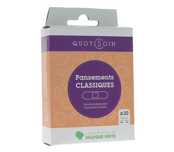 Pansements classiques Marque Verte - boîte de 30 pansements