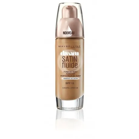 Maybelline New York Dream Satin Fluide Fond de Teint Liquide 68 Golden Caramel/Caramel Ambré