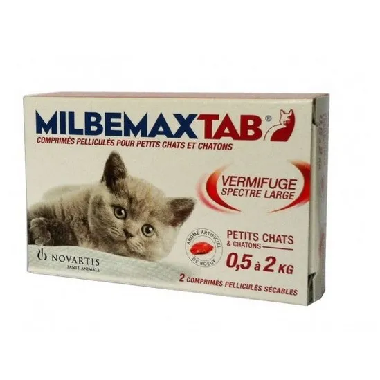 Elanco Milbemaxtab Petits Chats de 0,5 à 2kg 2 Comprimés