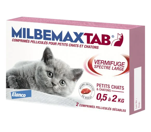 Milbemaxtab comprimé pour petits chats et chatons - boite de 2 comprimés
