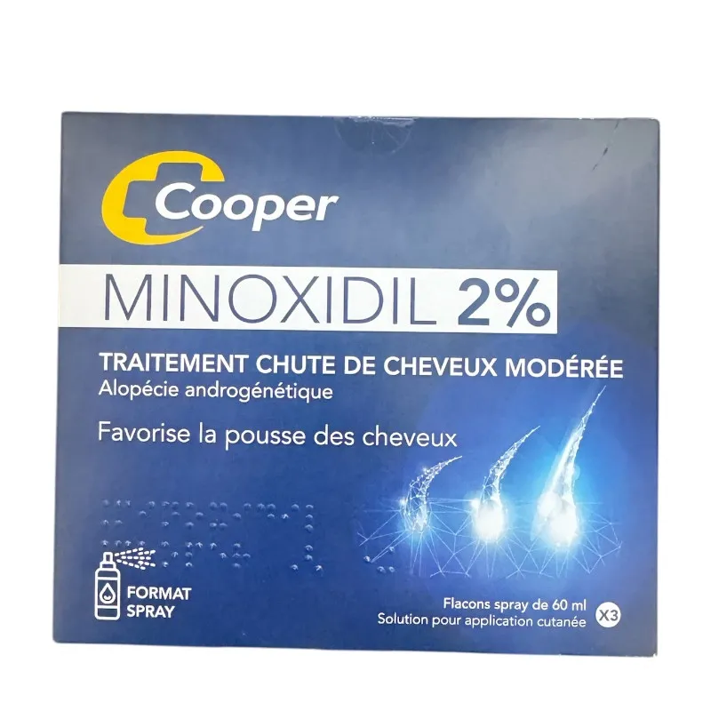 Minoxidil Cooper 2% 3 flacons de 60ml