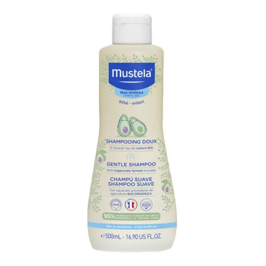 Mustela shampooing doux bébé à l'avocat bio 500ml - MyHappyPara