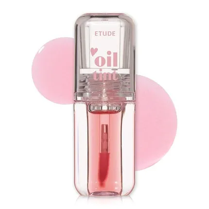 ETUDE Dear Darling Oil Tint #5 Red Oil 4.2g High Moisturizing and Strong Hydrating Lip Oil Lip Gloss Smooth and Moist Lips Non-Sticky Lip Oil Tint For Dry Lips K-beauty