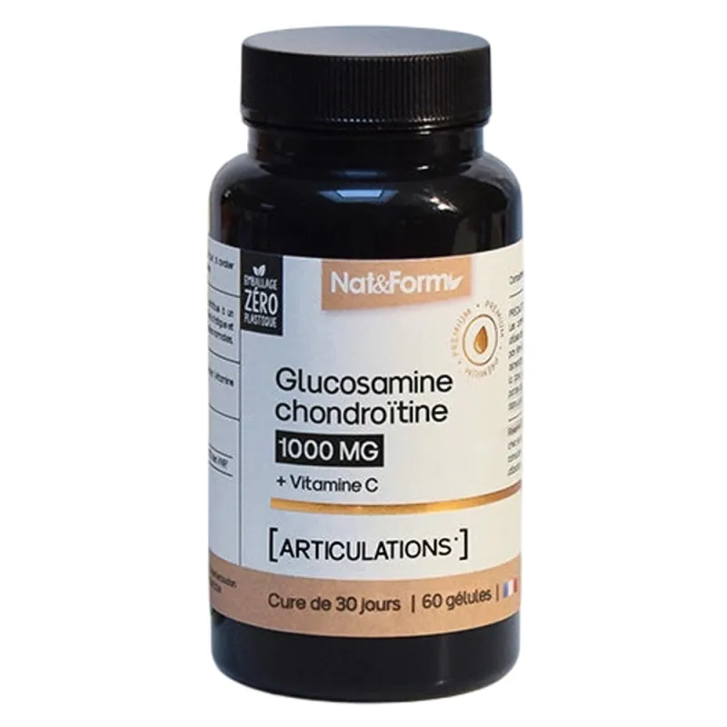 Labokapharma - Nat&Form Glucosamine Chondroïtine 60 gélules
