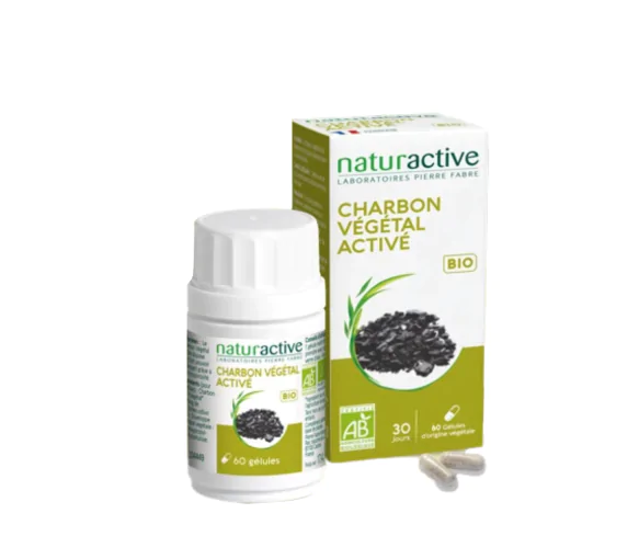 Charbon végétal activé Naturactive - boite de 20 gélules