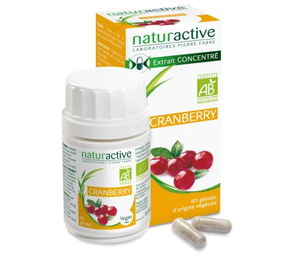 Elusanes Cranberry bio Naturactive - boîte de 60 gélules