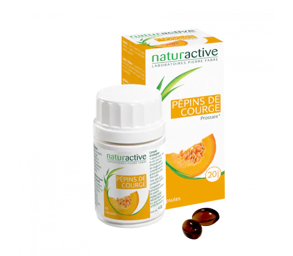 Elusanes Huile de pépins de courge Naturactive - boîte de 60 gélules