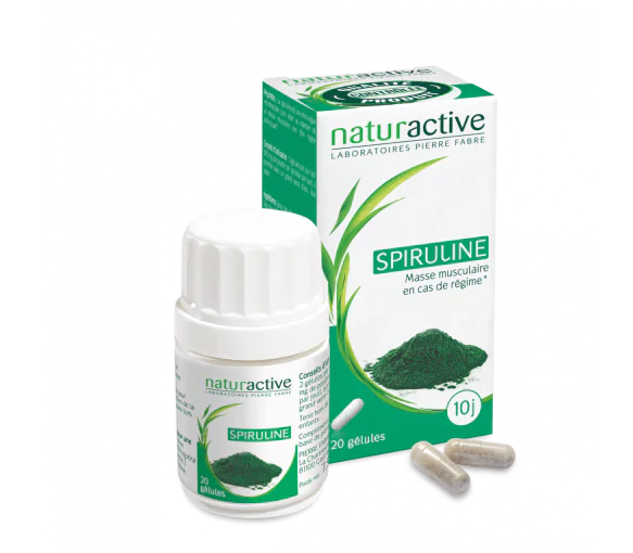 Elusane Spiruline Naturactive - boîte de 20 gélules