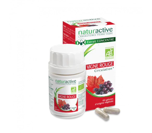 Vigne rouge bio Naturactive - boite de 60 gélules