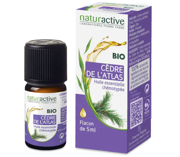 Huile essentielle de Cedre de l'atlas bio Naturactive - flacon de 5 ml