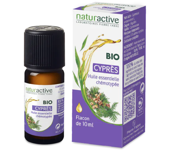 Huile essentielle de cyprès bio Naturactive - flacon de 10 ml