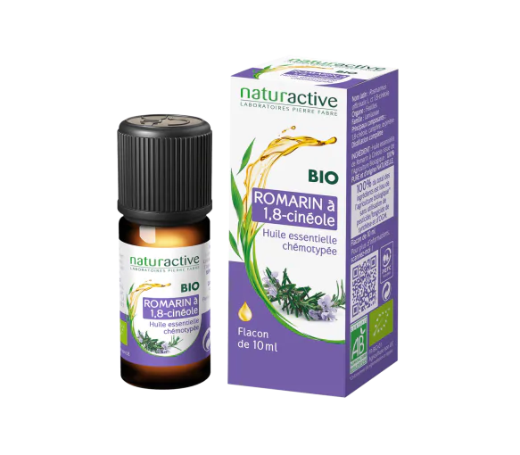 Huile essentielle de Romarin à 1,8-cinéole bio Naturactive - flacon de 10 ml