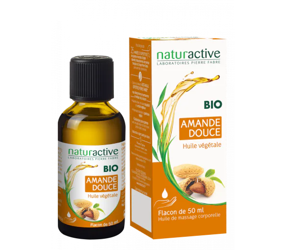 Huile végétale d'amande douce BIO Naturactive - flacon de 50 ml