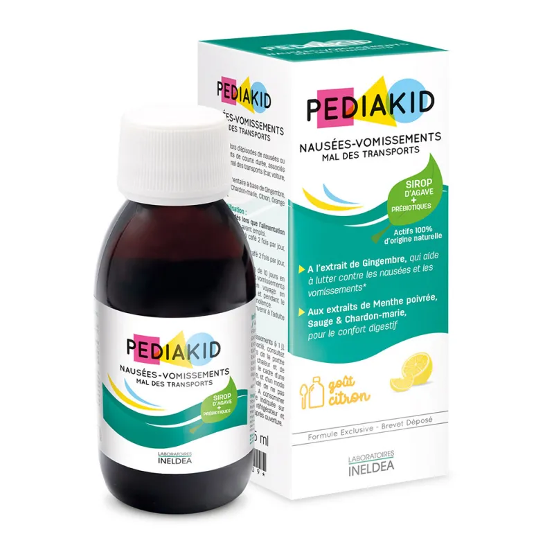 PEDIAKID | Nausées Vomissements Mal des Transports 125ml, complément alimentaire naturel Bébé-Enfant | Parapharmacie Alpen Para
