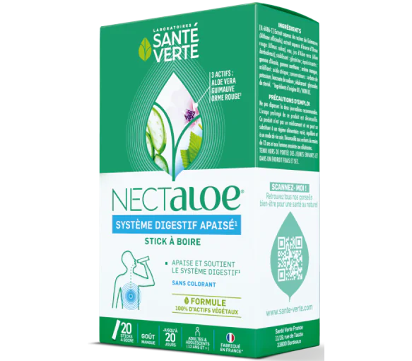 Nectaloe stick à boire Santé Verte - boite de 20 sticks