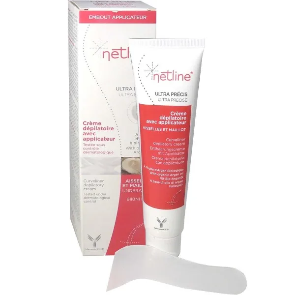 NETLINE CREME DEPILATOIRE AVEC APPLICATEUR AISSELLES ET MAILLOT 100ML