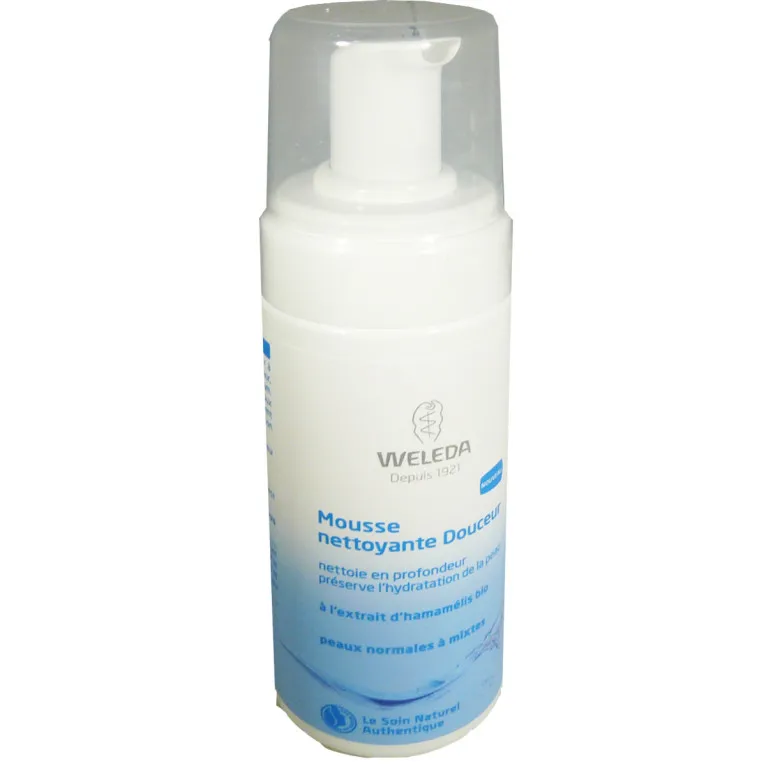 WELEDA MOUSSE NETTOYANTE DOUCEUR VISAGE 150 ML PEAUX NORMALES A MIXTES