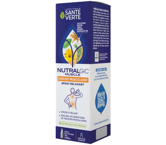 Nutralgic muscle Spray relaxant confort musculaire Santé Verte - spray de 100 ml