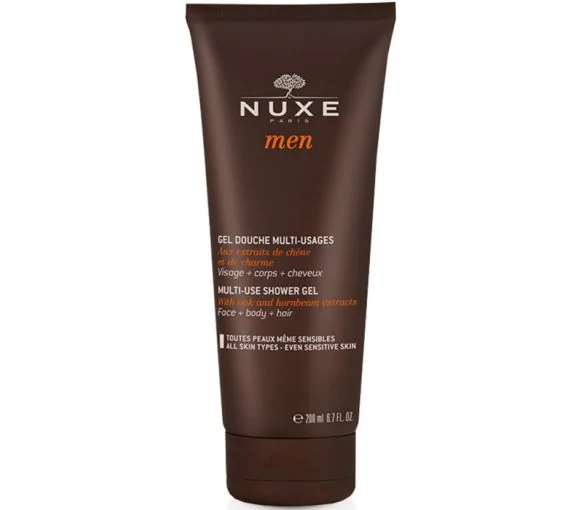 Gel douche multi-usages visage, corps et cheveux Nuxe men - tube de 200 ml