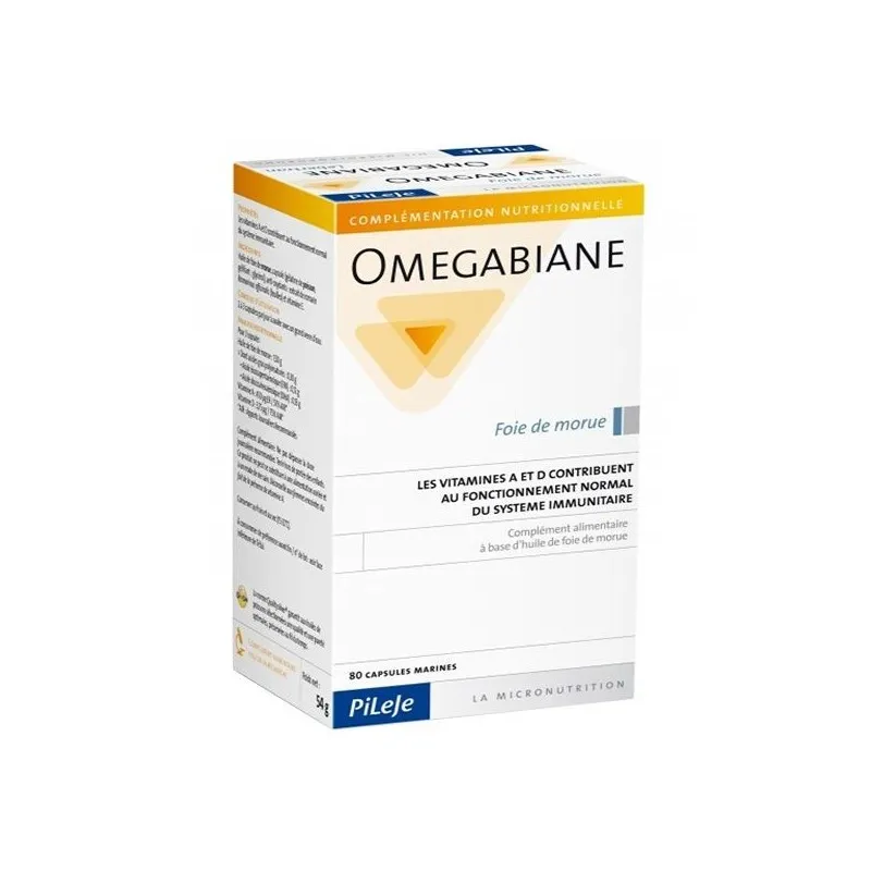 Pilèje omegabiane foie de morue 80 capsules | Nom de la Pharmacie...