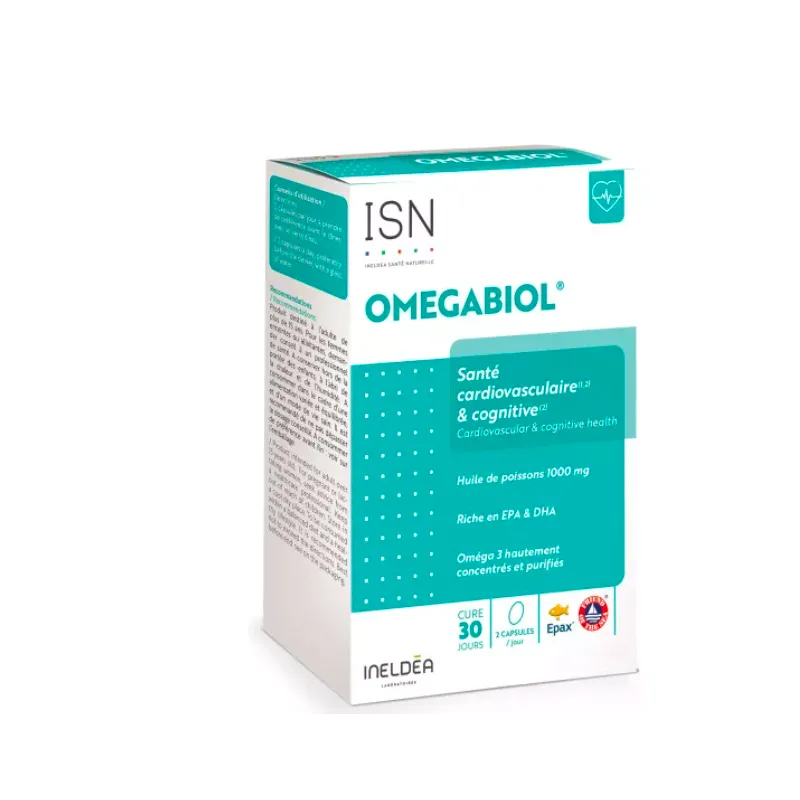 INELDEA | Omegabiol, Fonctions Cardiovasculaires & Cognitives, naturel et made in France | Parapharmacie Alpen Para